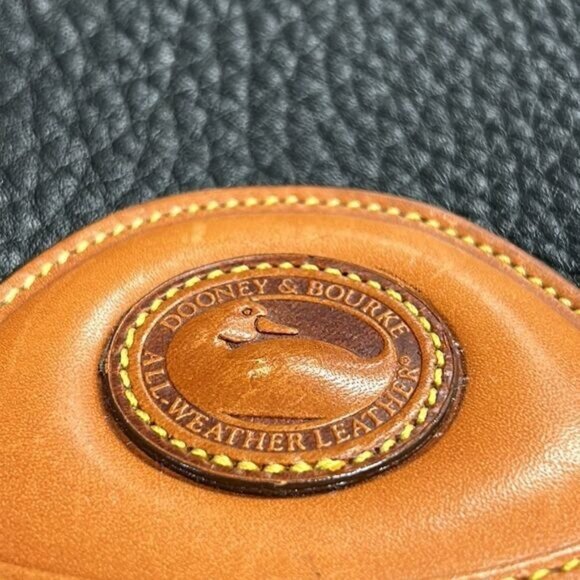 Dooney & Bourke Black Brown All Weather Leather Crossbody Bag With Long Strap - Picture 3 of 9